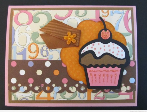 Cricut Cupcake Card Using Hello Kitty Cartridge